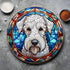 Bedlington Terrier Circular Glass Suncatcher Worktop Saver